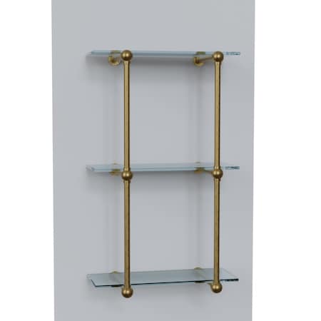 Designs Of Distinction Traditional Bistro Shelf Kit - 3 Shelves - Satin Brass 01TRAD1236SB1